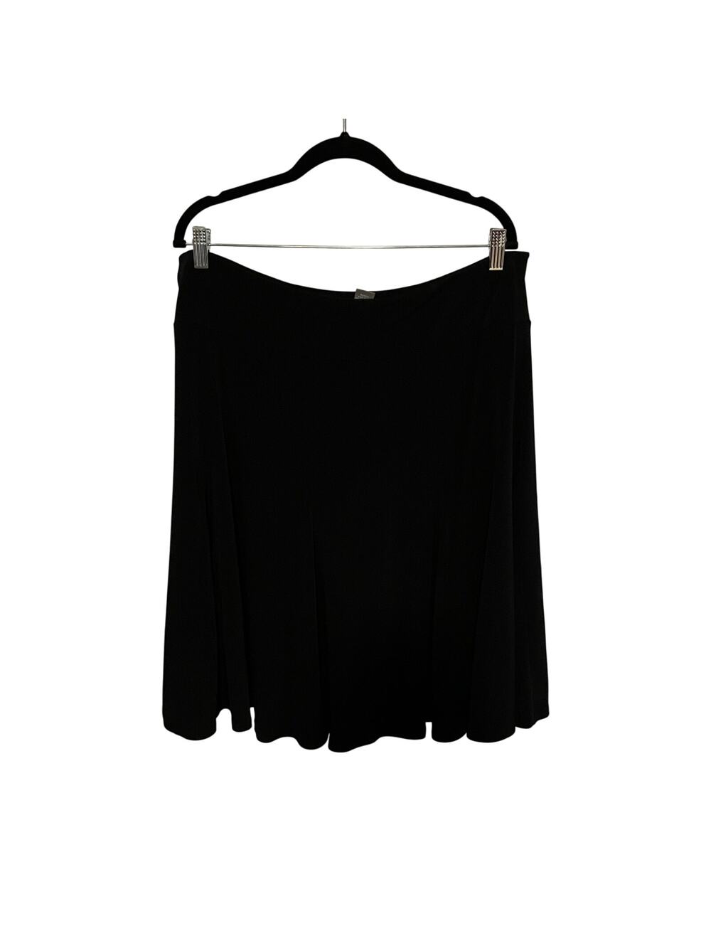 Apt. 9 Women's XL Black Pull-On Flare Skirt Stretch Knit Casual Career